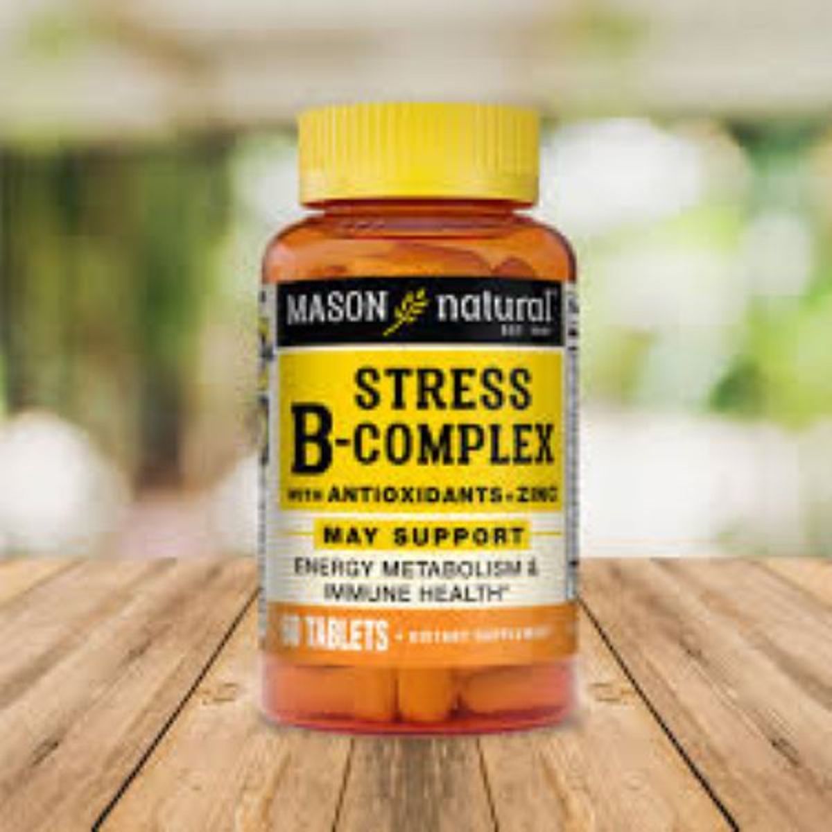 MASON NATURAL - STRESS B-COMPLEX WITH ANTIOXIDANTS + ZINC 60 TAB