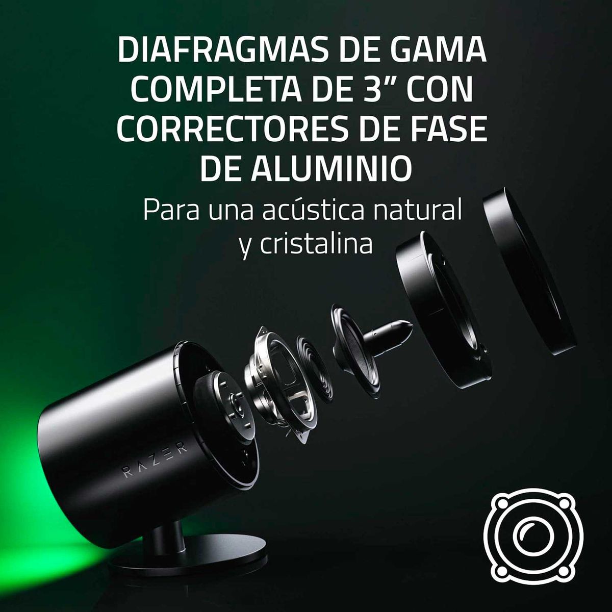 RAZER - Parlante Gamer Razer Nommo V2 Pro 2.1 99 Db Bt/Usb 220V Black