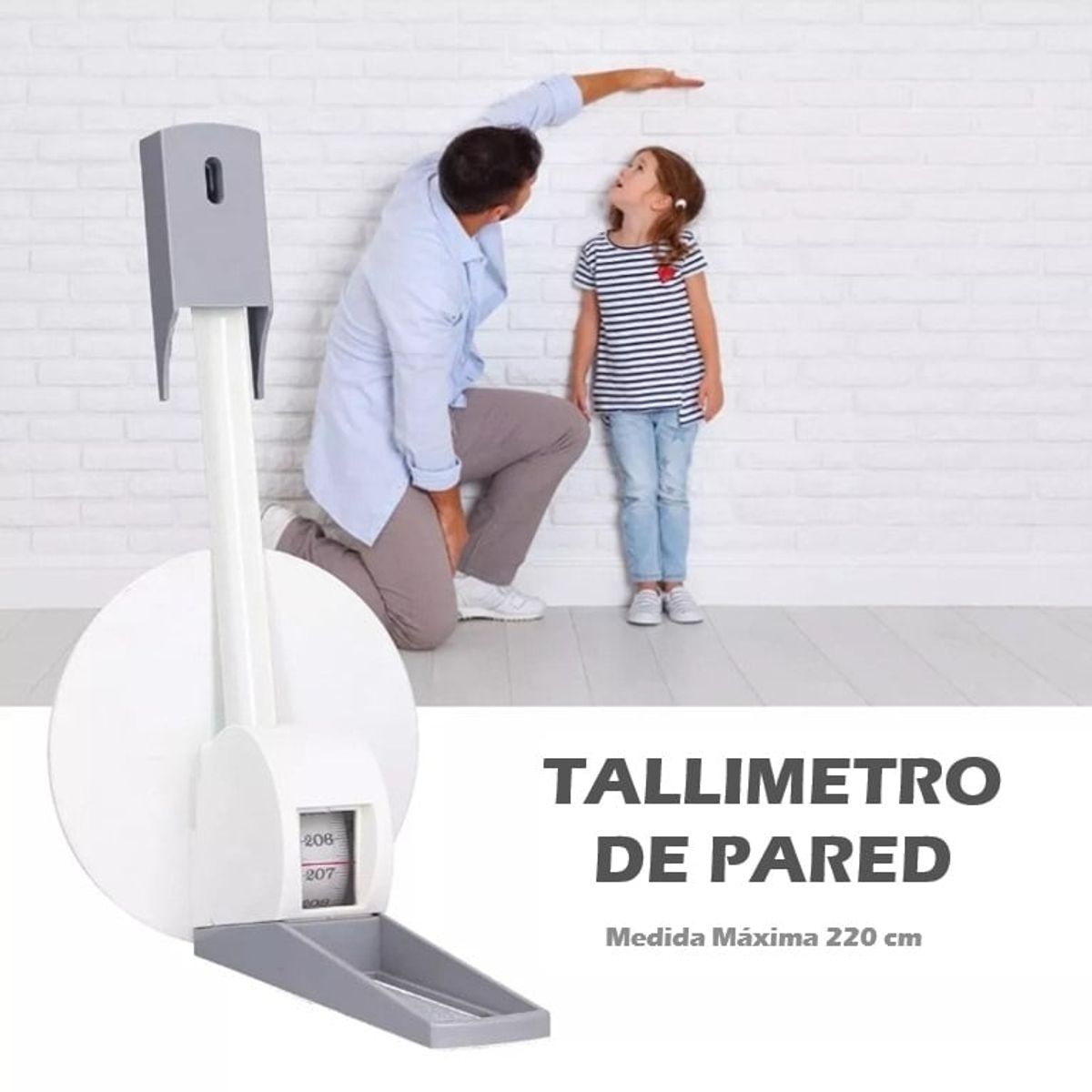 GENERICO - Tallímetro de Pared - Blanco
