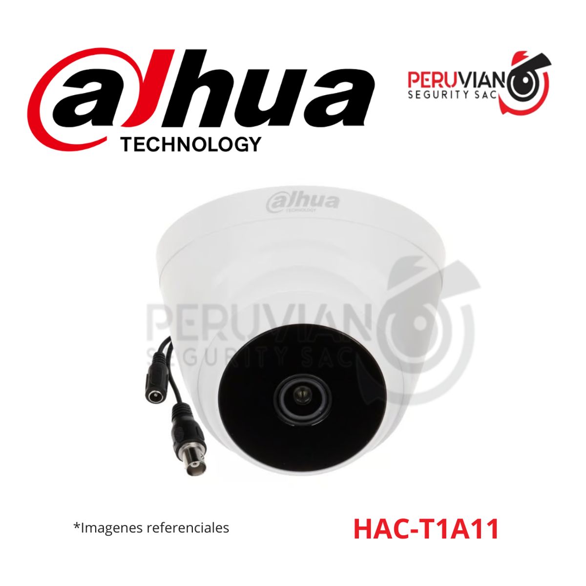 DAHUA - DOMO INTERIOR PLASTICA ICR DIA&NOCHE - 1.0 MP - 720P - IR 20M HAC-T1A11