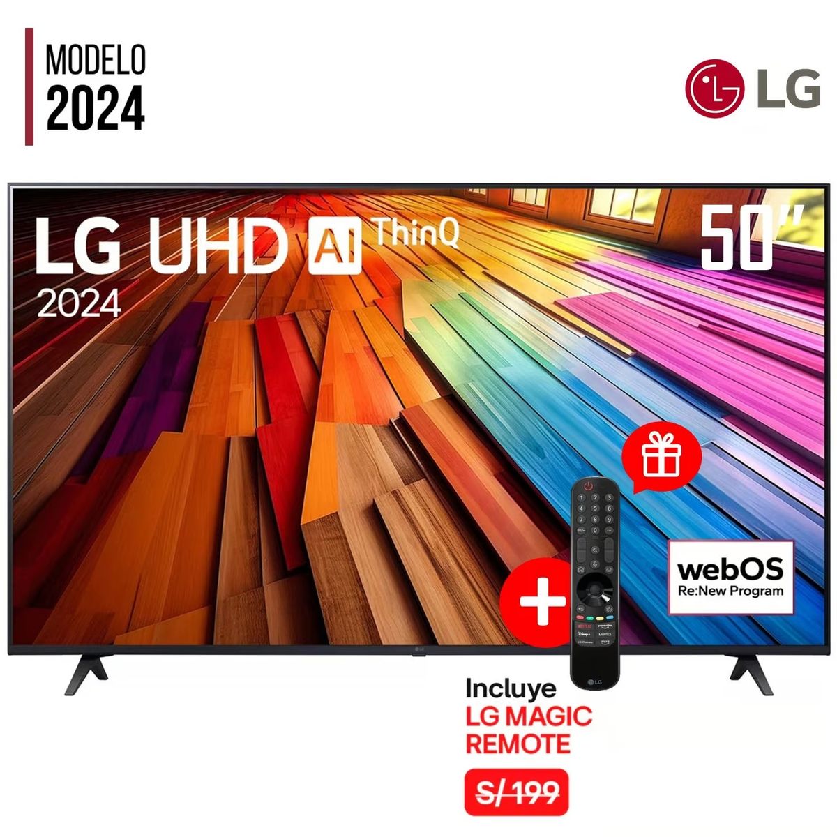 LG - TELEVISOR LG 50 4K SMART TV UHD 50UT7300.