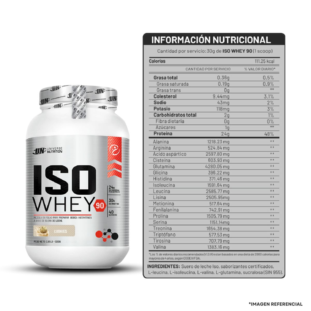 UNIVERSE NUTRITION - Iso Whey 90 1.1 kg cookie and cream