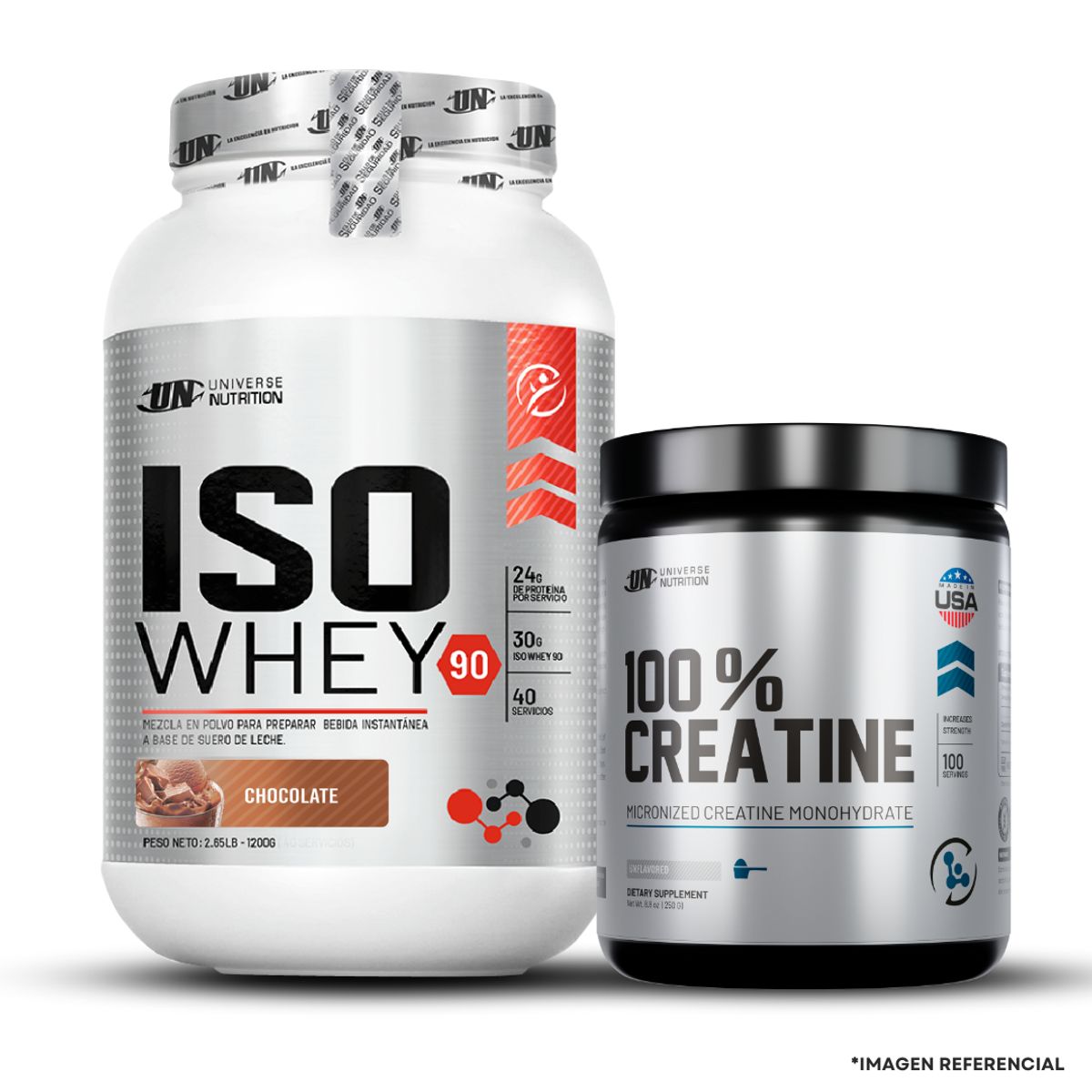 UNIVERSE NUTRITION - Iso whey 90 1.1 kg chocolate + Creatina universe nutrition 250g