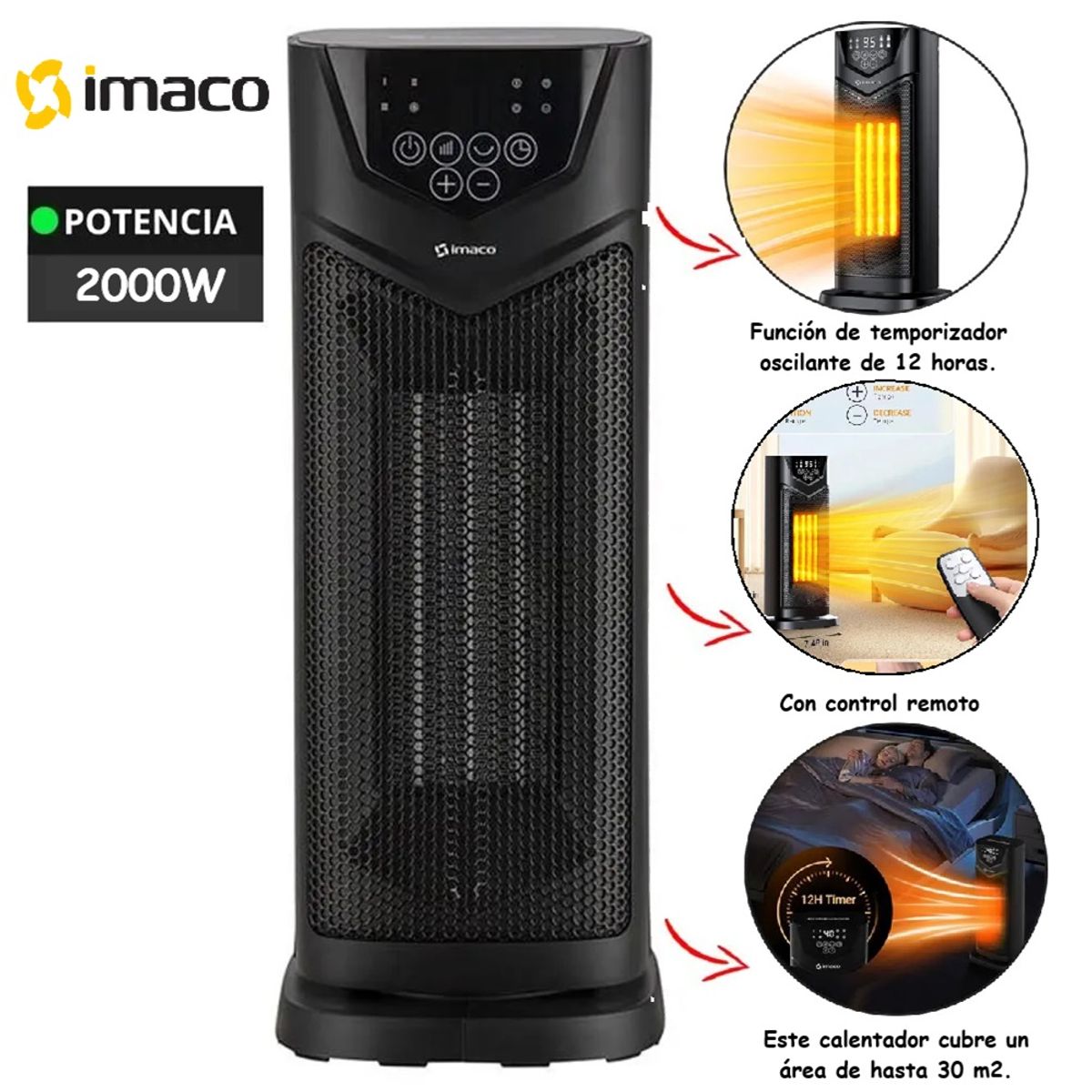 IMACO - TERMOVENTILADOR IMACO 2000W ITC2000