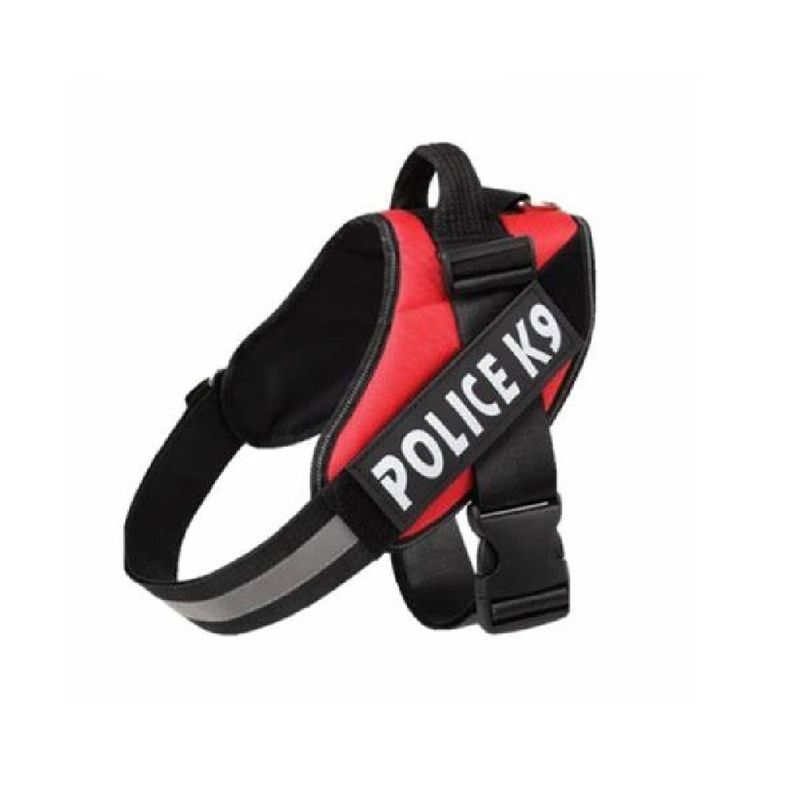 GENERICO - Pechera arnés anti tirones Police K9 rojo talla L