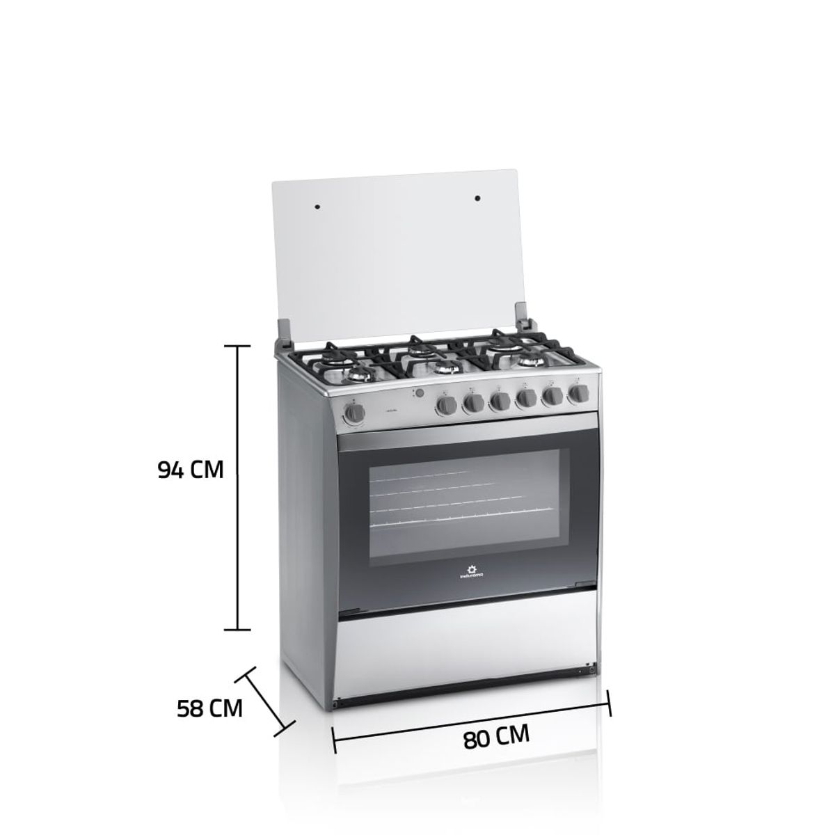 INDURAMA - COCINA GLP INDURAMA 6 HORNILLAS CATALUÑA Q CROMADA