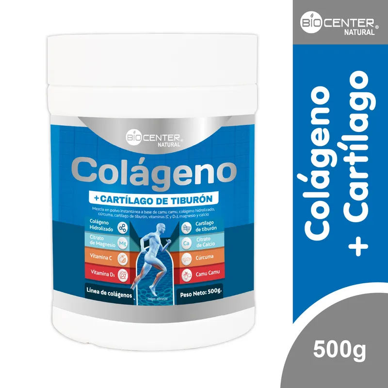 BIOCENTER NATURAL - Colágeno + Cartílago de tiburón x 500 g - Biocenter Natural