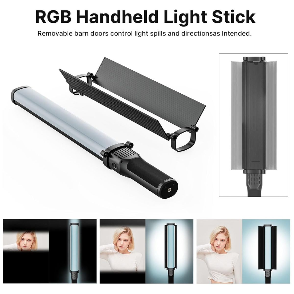 ULANZI - BARRA DE LUZ LED ULANZI VL360 RGB CON ALETAS PARA FOTOGRAFÍA