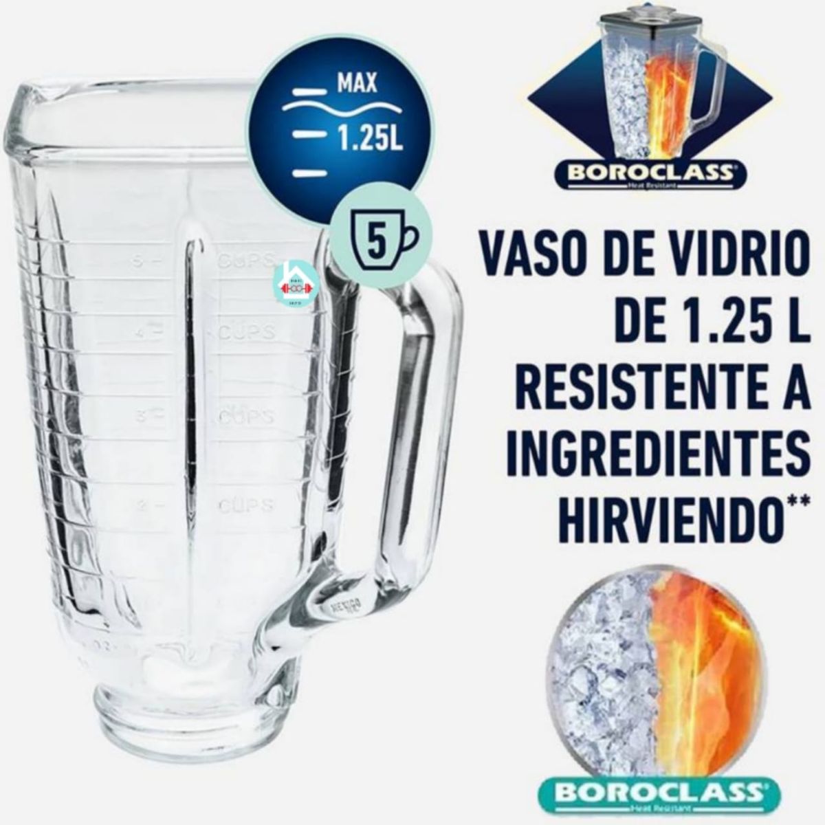 OSTER - Vaso Clásico para Licuadora Dispensador para Lavavajillas
