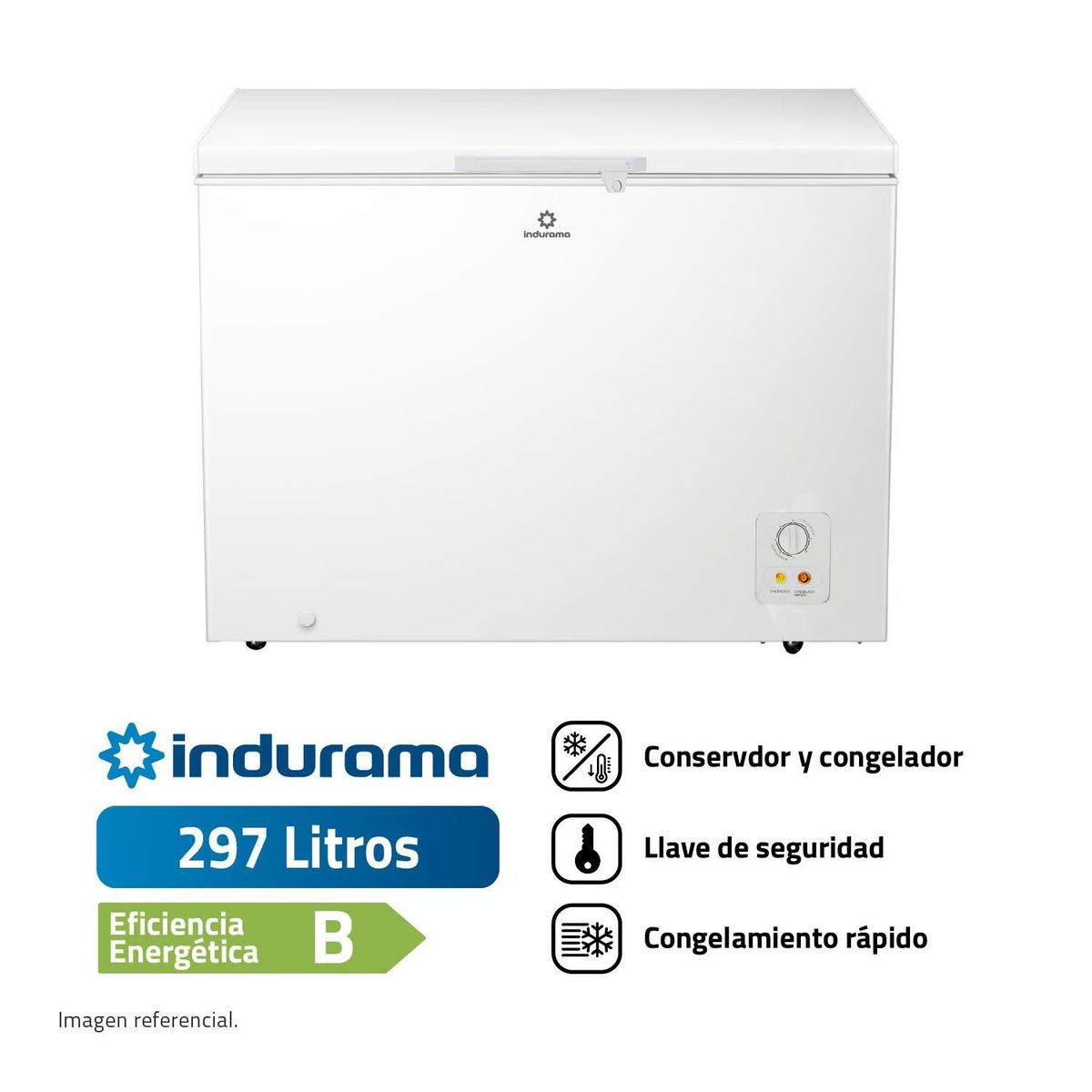 INDURAMA - CONGELADORA INDURAMA 297L CI-320B Blanco