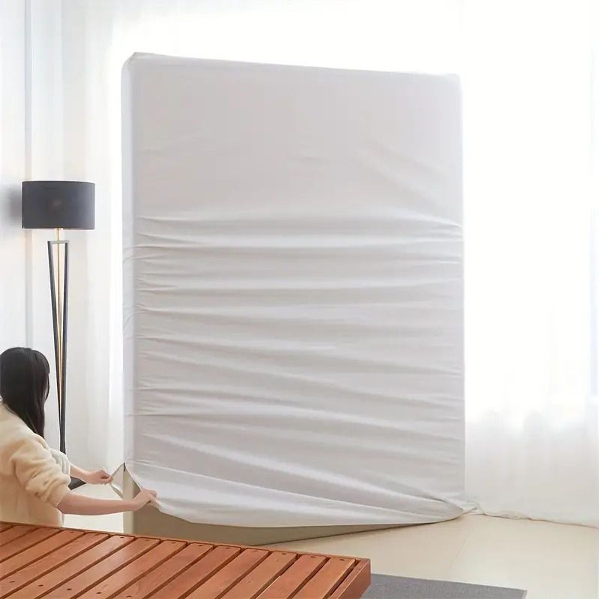 GENERICO - Protector de Colchon 2 Plazas Impermeable Con Cierre