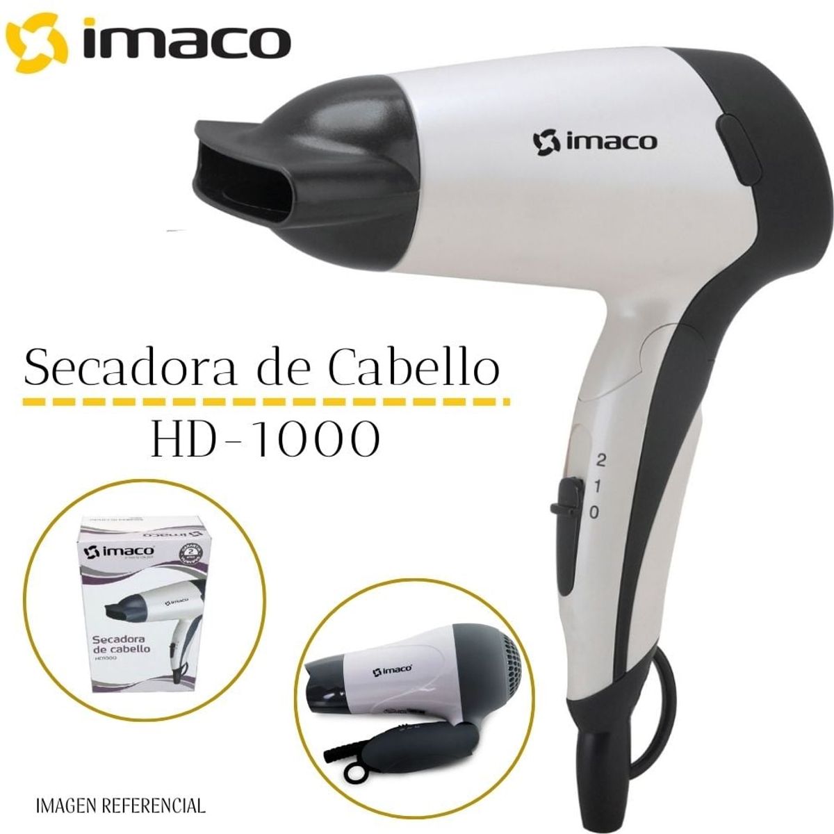 IMACO - Secadora de Cabello Imaco 1000 Watts  HD1000