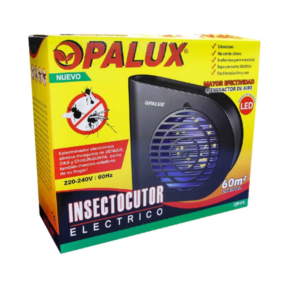 OPALUX - Insectocutor + Extractor de Aire OP-F4 OPALUX