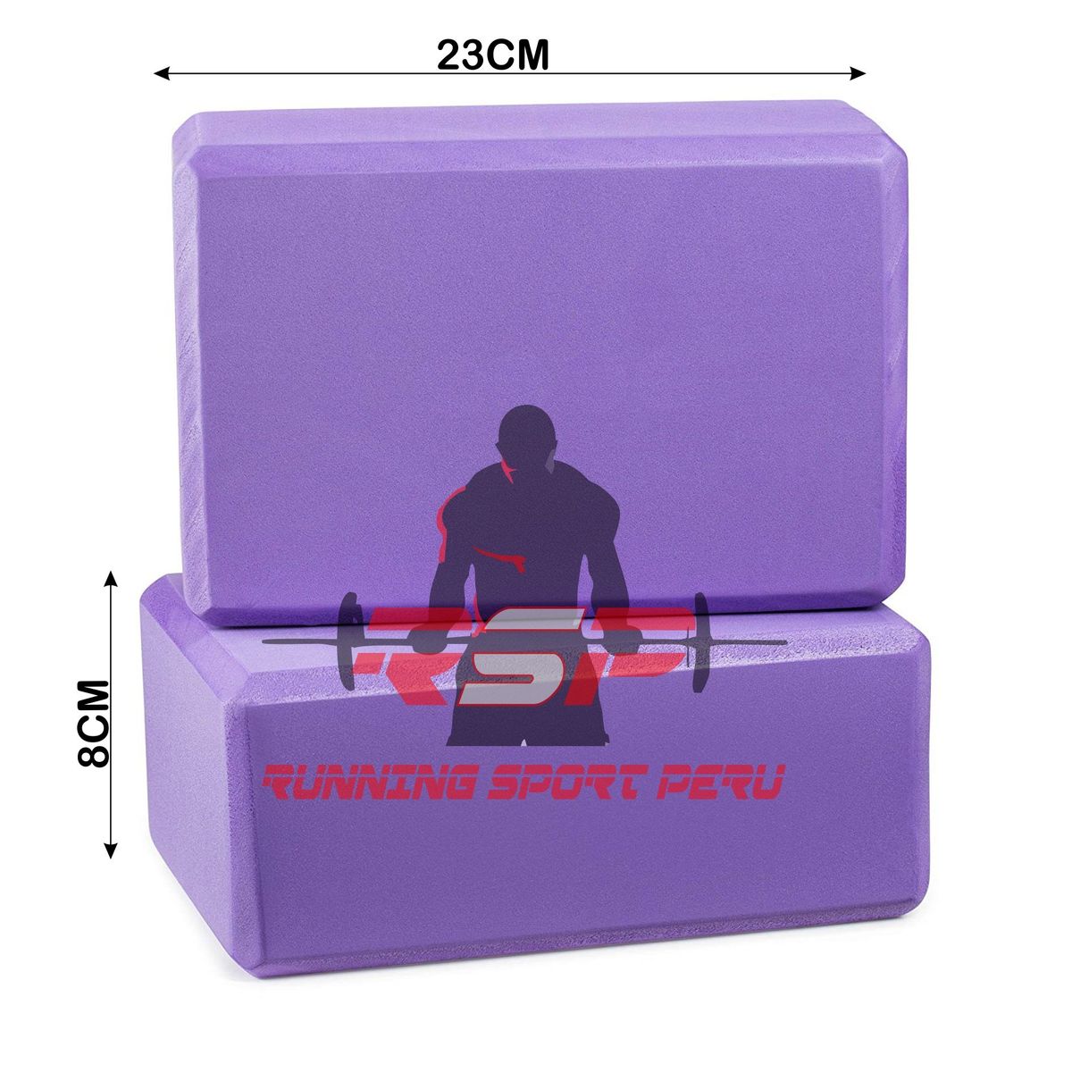 GENERICO - Ladrillo de Yoga Goma Eva Morado
