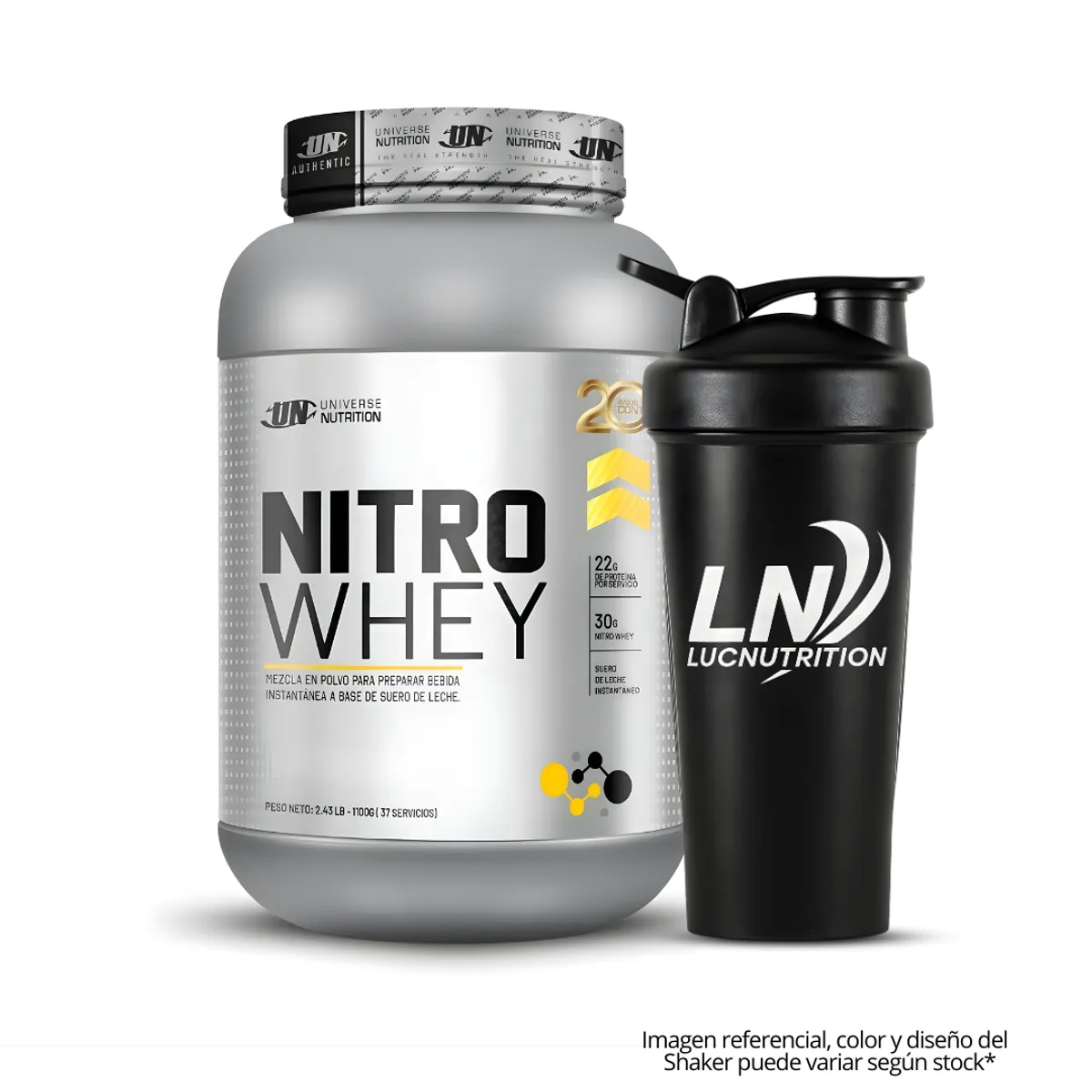UNIVERSE NUTRITION - Nitro Whey 1.1 KG Proteina Whey - Chocolate + Shaker