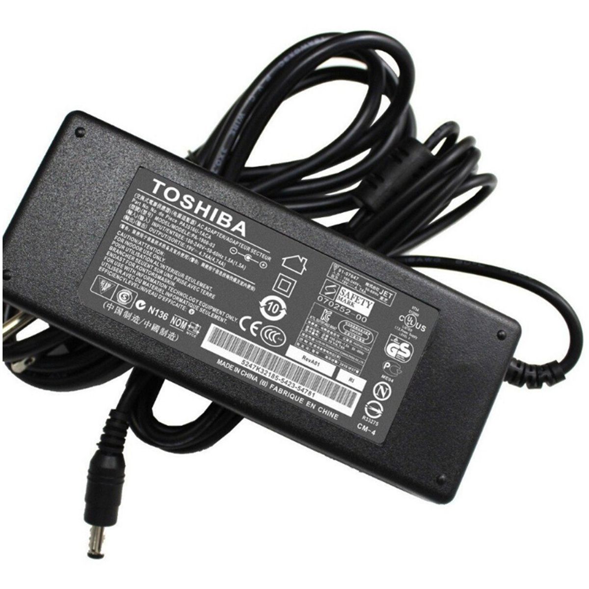 GENERICO - Cargador Compatible Para Laptop Toshiba 19V 4-74A