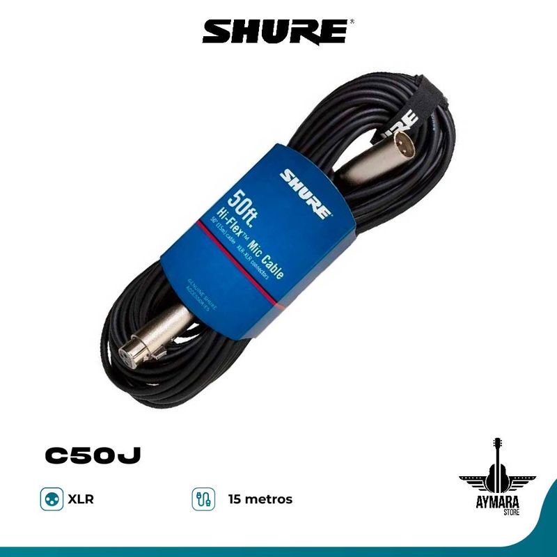 SHURE - Shure C50J Cable de micrófono de 15 mts