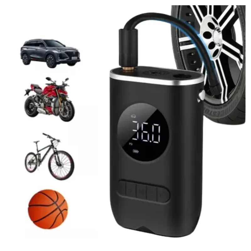 SEISA - Inflador Portátil De Llantas Auto Moto Bicicleta Baihuo