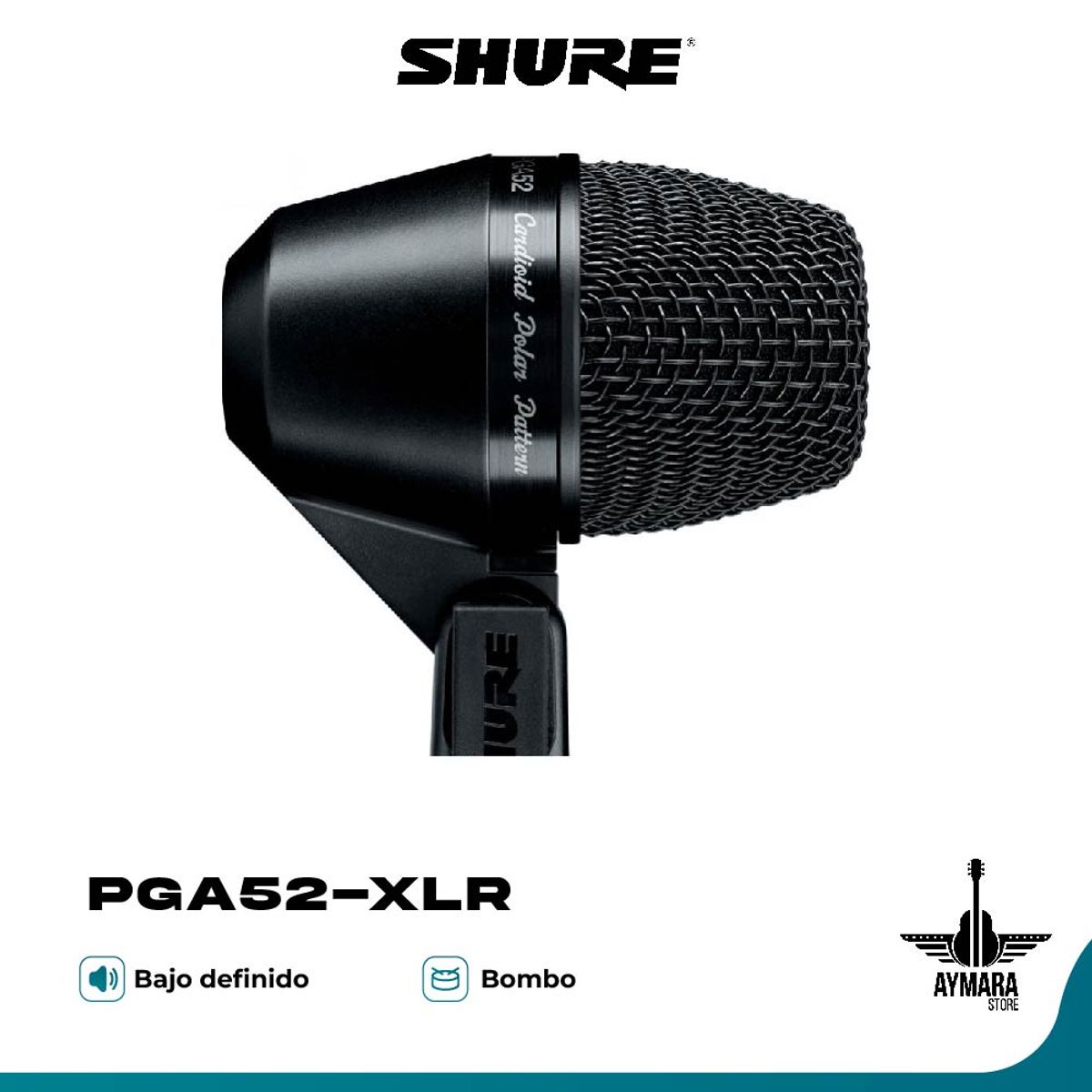SHURE - Shure PGA52-XLR Micrófono dinámico para bombo