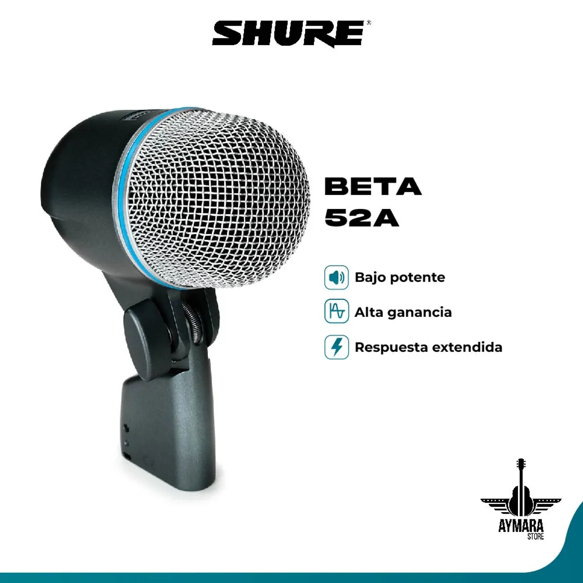SHURE - Shure Beta 52A Micrófono de Bombo