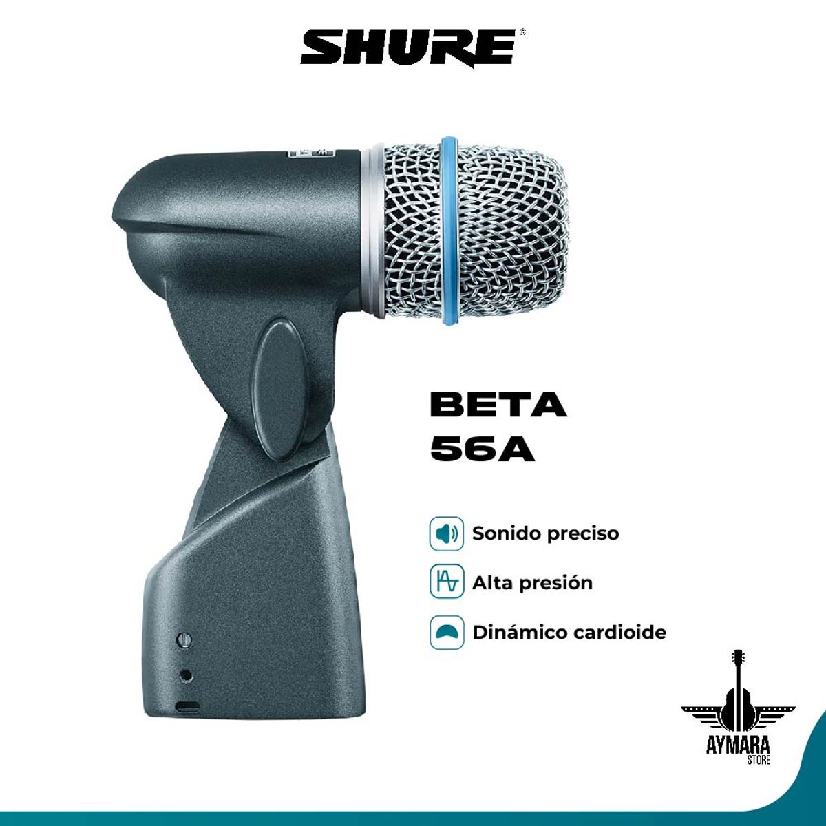 SHURE - Shure Beta 56A Microfono de TarolaToms
