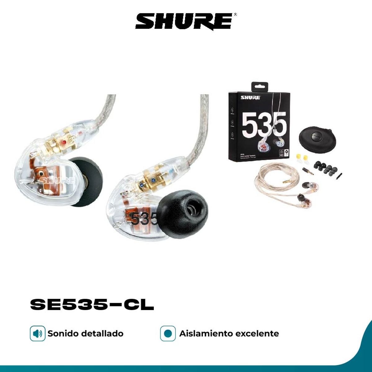 SHURE - Shure SE535-CL Audifonos in-ear