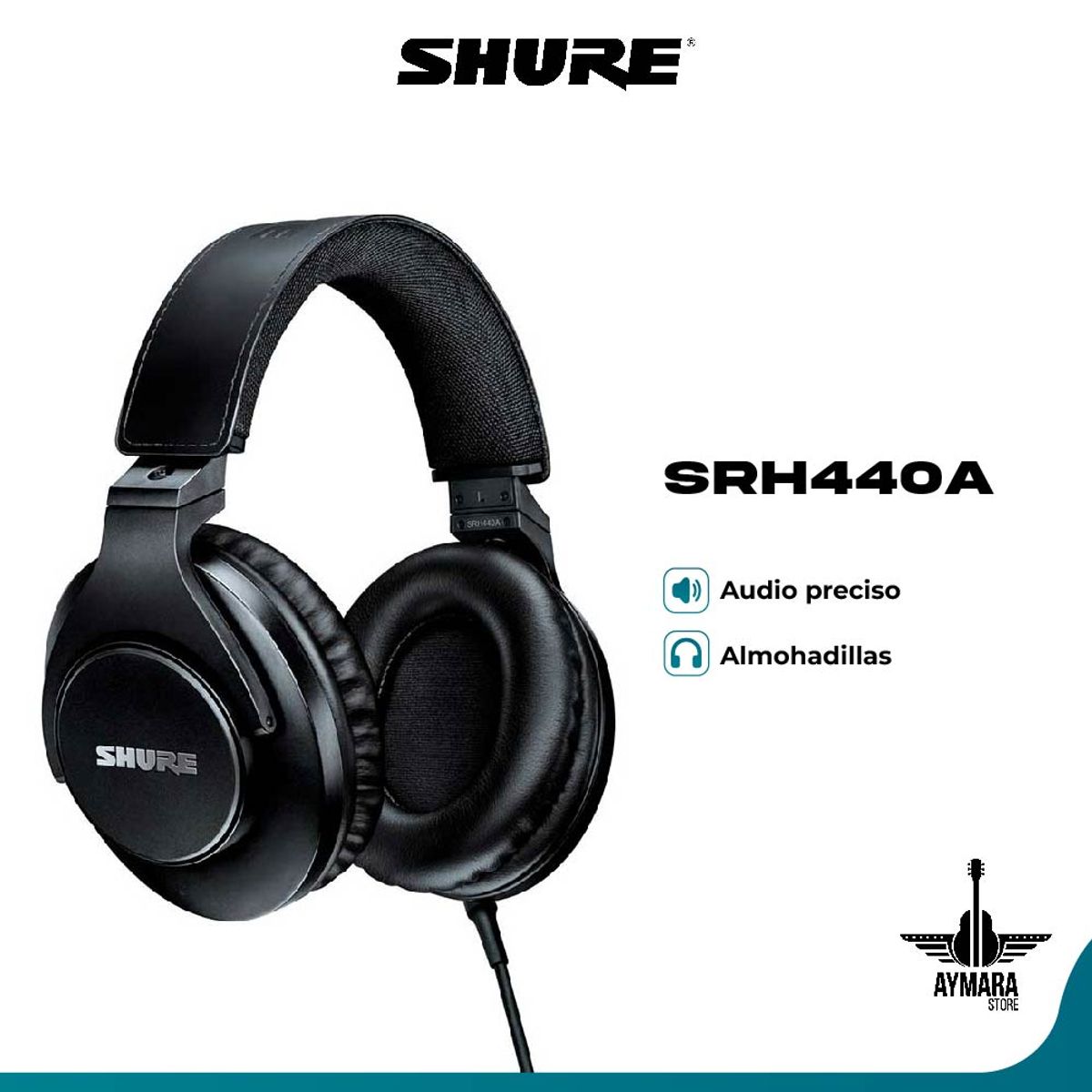 SHURE - Shure SRH440A Auriculares de estudio cerrados