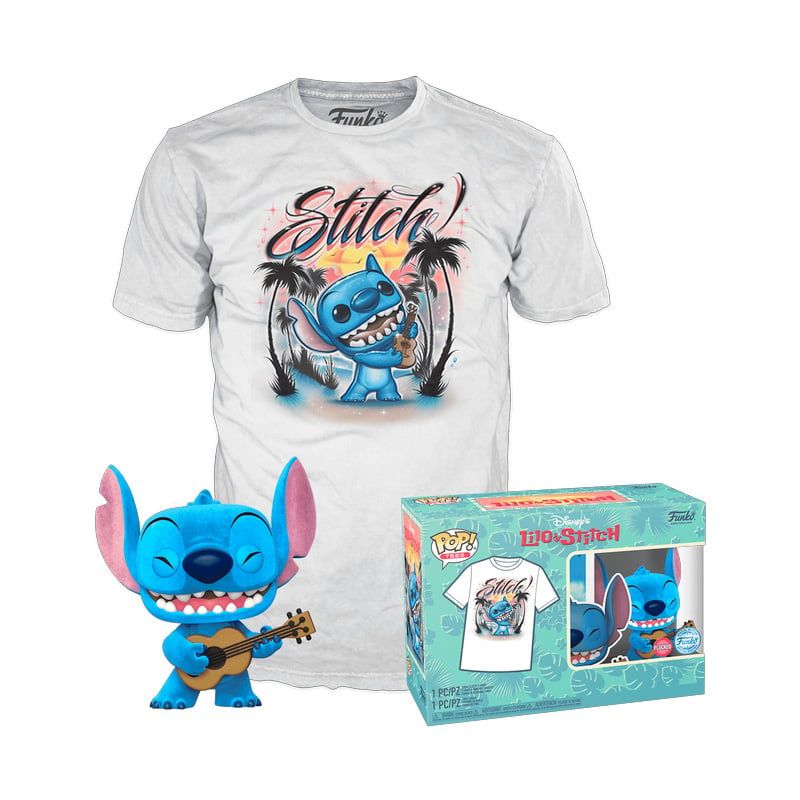FUNKO - STITCH FLOCKED POP AND TEE POLO MEDIUM