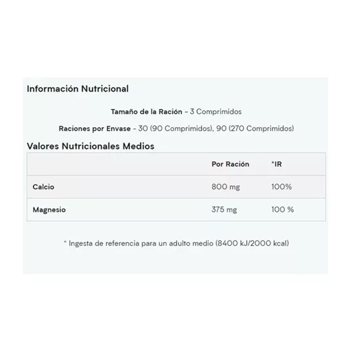 MYPROTEIN - Calcio y Magnesio Myprotein 90 Tabletas - Tienda Física