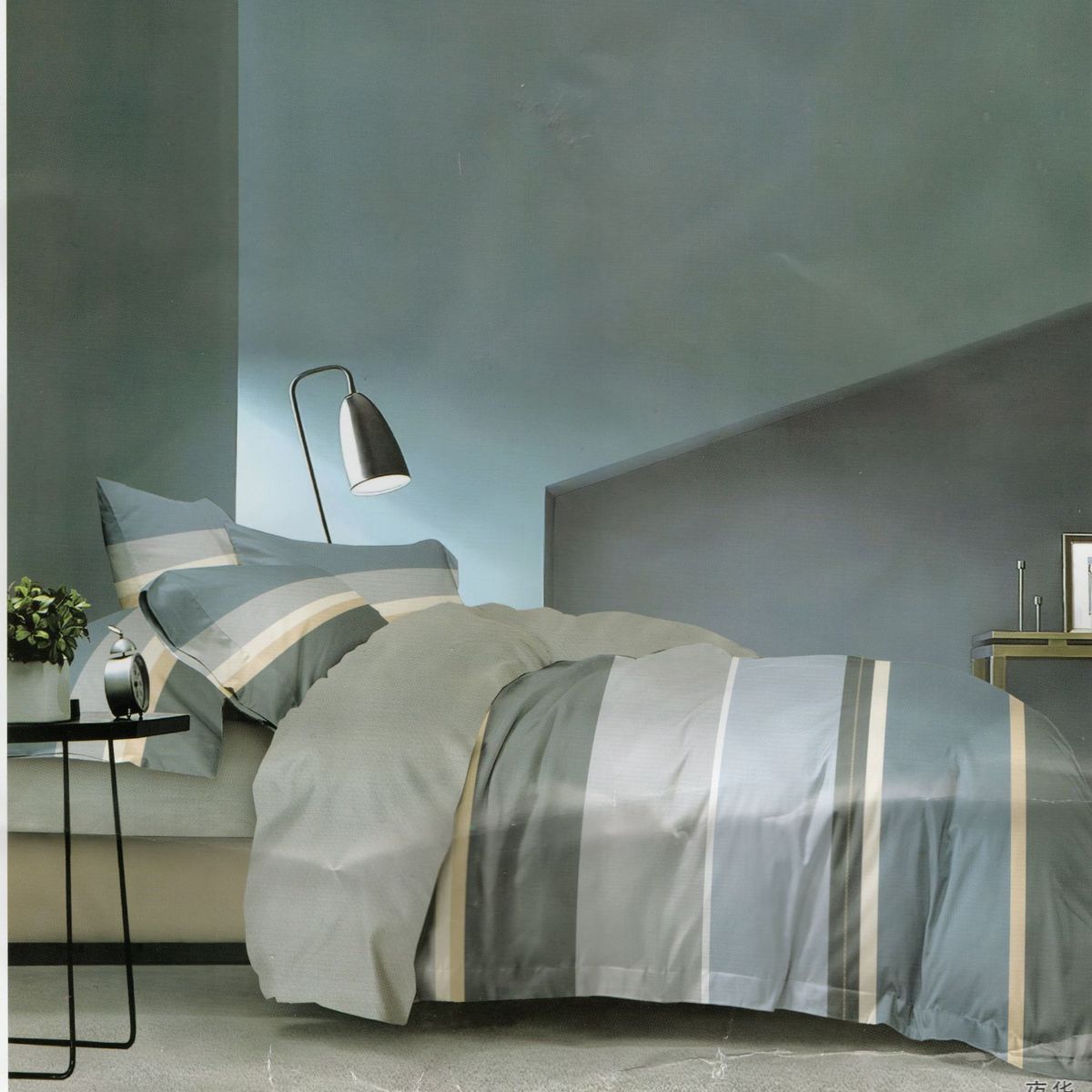 MINGDA - Set de Edredón QUEEN + Set de sabanas + Fundas 5 Piezas 100% Calidad