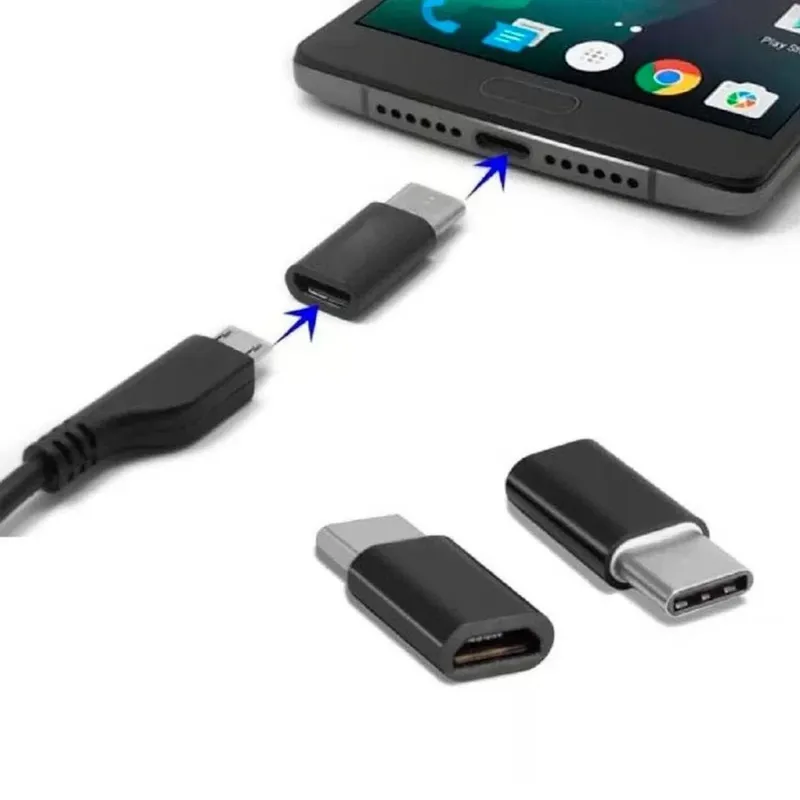 GENERICO - ADAPTADOR CONECTOR MICRO TIPO C MACHO A USB V8 HEMBRA