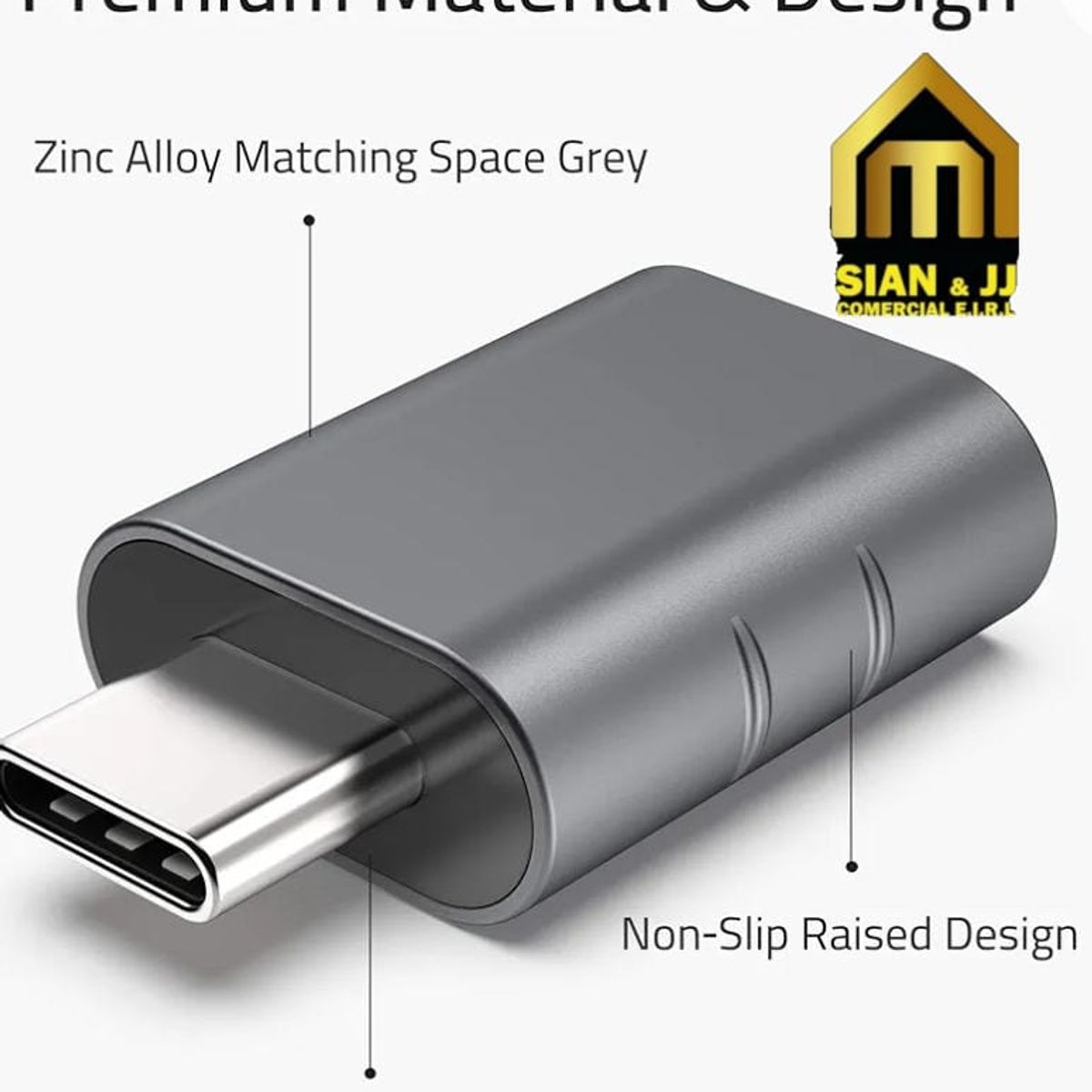 GENERICO - ADAPTADOR CONECTOR MICRO TIPO C MACHO A USB  HEMBRA