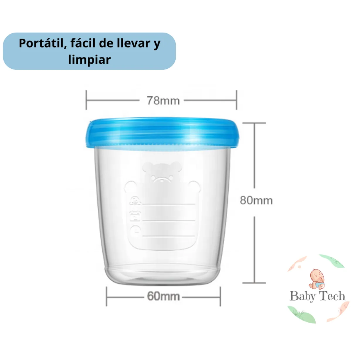 GENERICO - Vasos almacenadores de leche materna Unidad