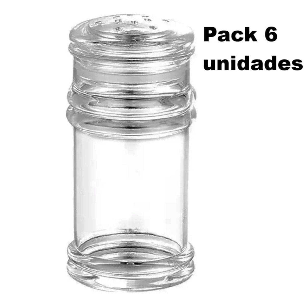 GENERICO - Salero Acrilico Especiero Condimentero Multifuncional pack x6