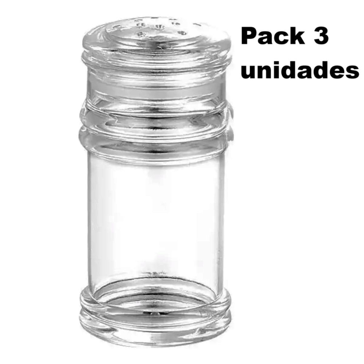 GENERICO - Salero Acrilico Especiero Condimentero Multifuncional pack x3
