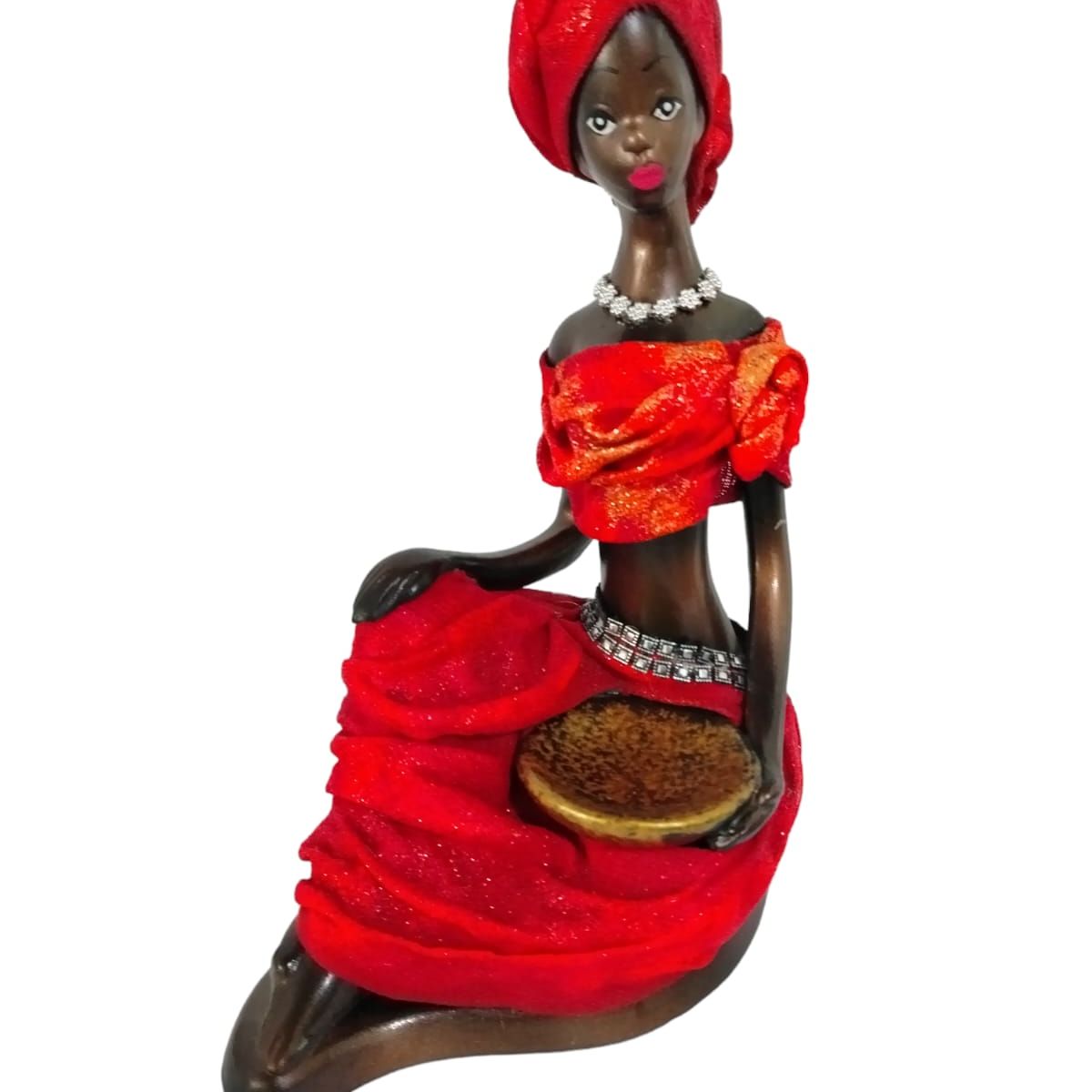 NACIONAL - Adornos Morenitas con Plato Porta Vela