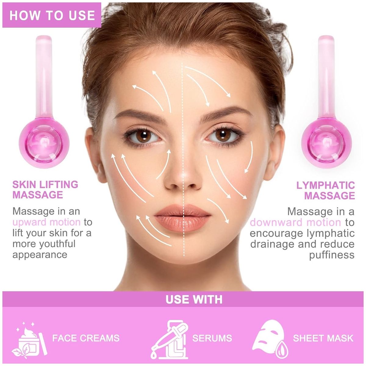 GENERICO - Esferas Bolas Facial Terapia Fria Antiarrugas Facial Ice Cristal Balls