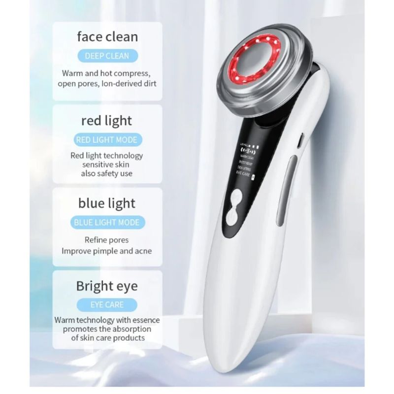 GENERICO - Dispositivo de Estiramiento facial Antiarrugas 4 en 1, Radiofrecuencia