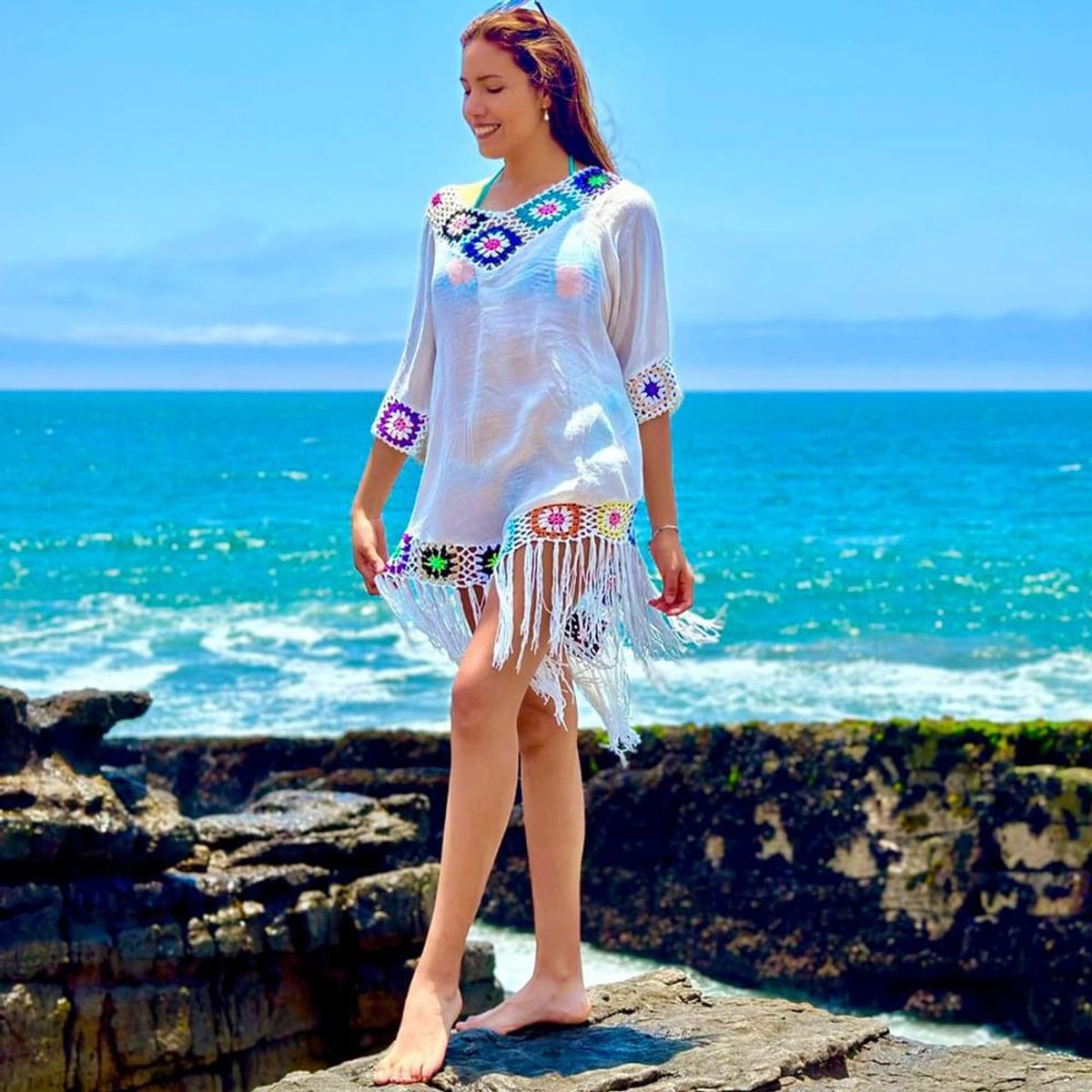 GENERICO - Kimono Ana Funke Color Blanco