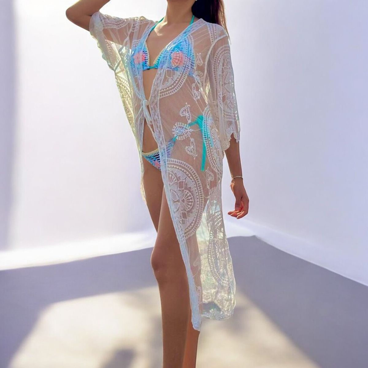 GENERICO - Kimono Elisabeth Chaplin Color Blanco