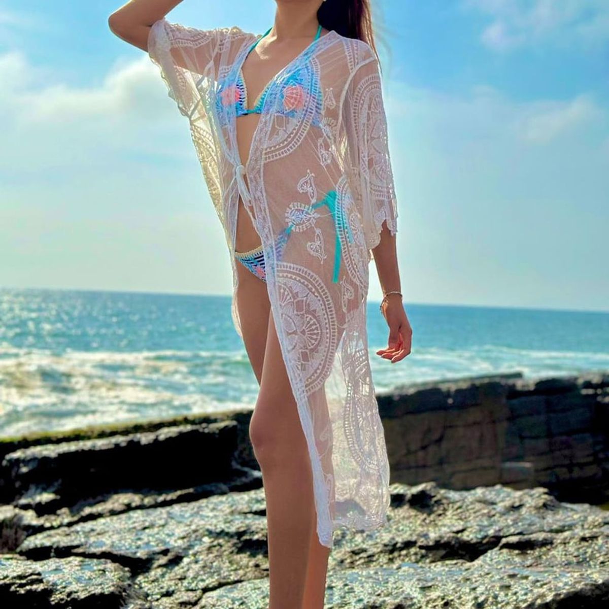 GENERICO - Kimono Elisabeth Chaplin Color Blanco