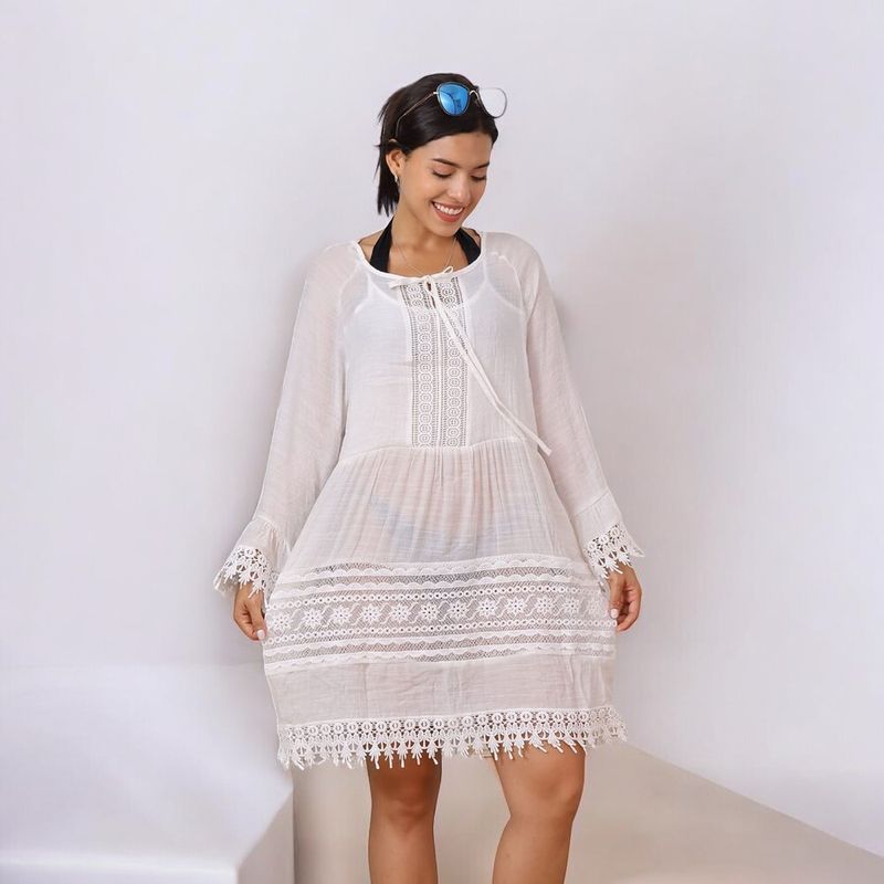 GENERICO - Kimono Marcela Lagarde Color Blanco