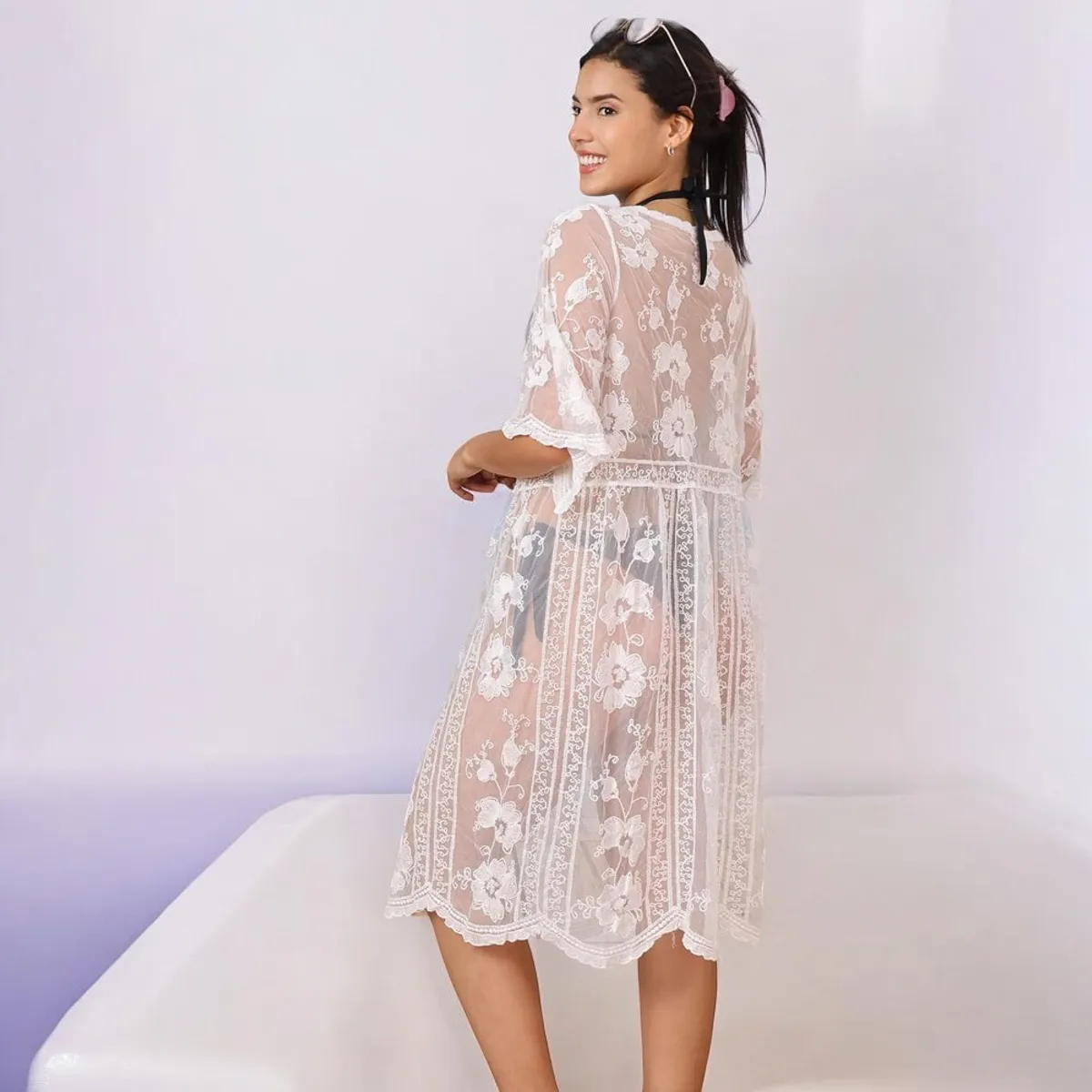 GENERICO - Kimono Nawal Raquel Color Blanco