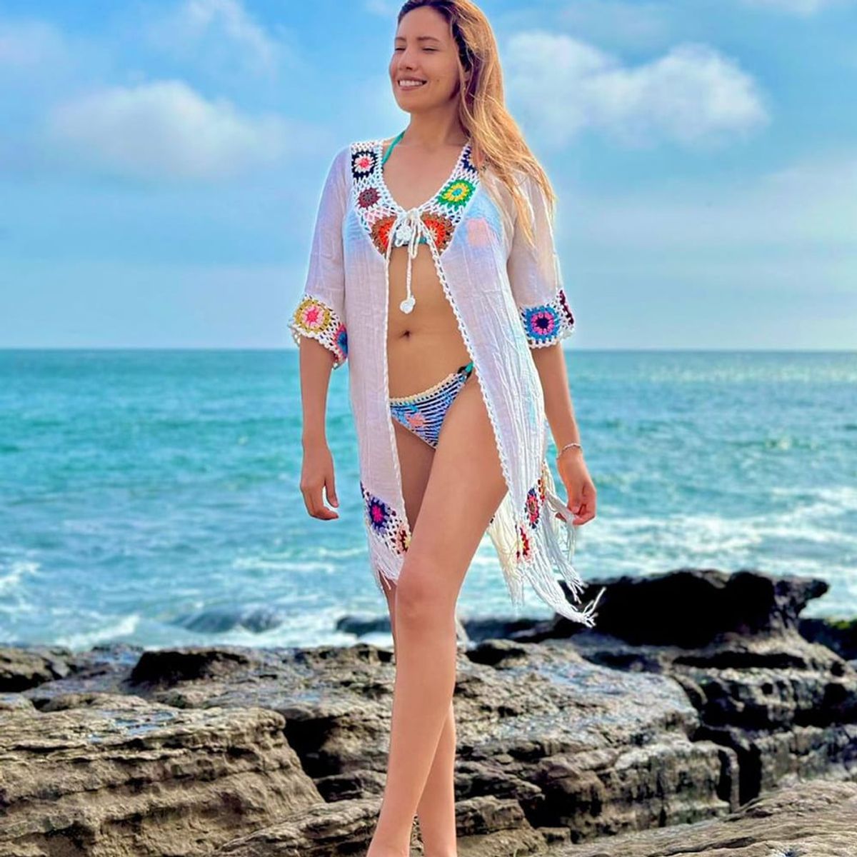 GENERICO - Kimono Peggy Whitson Color Blanco