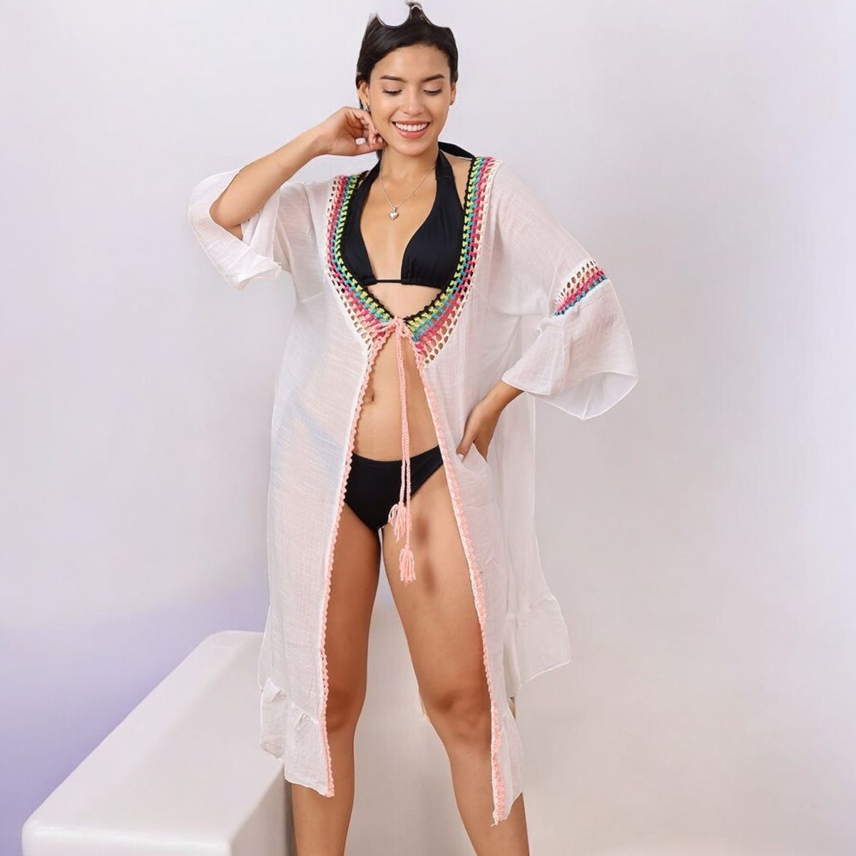 GENERICO - Kimono Roxane Color Blanco