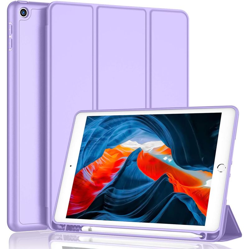 GENERICO - Funda Case para iPad 10.2 (7ma 8va y 9na Gen) con portapencil - LILA