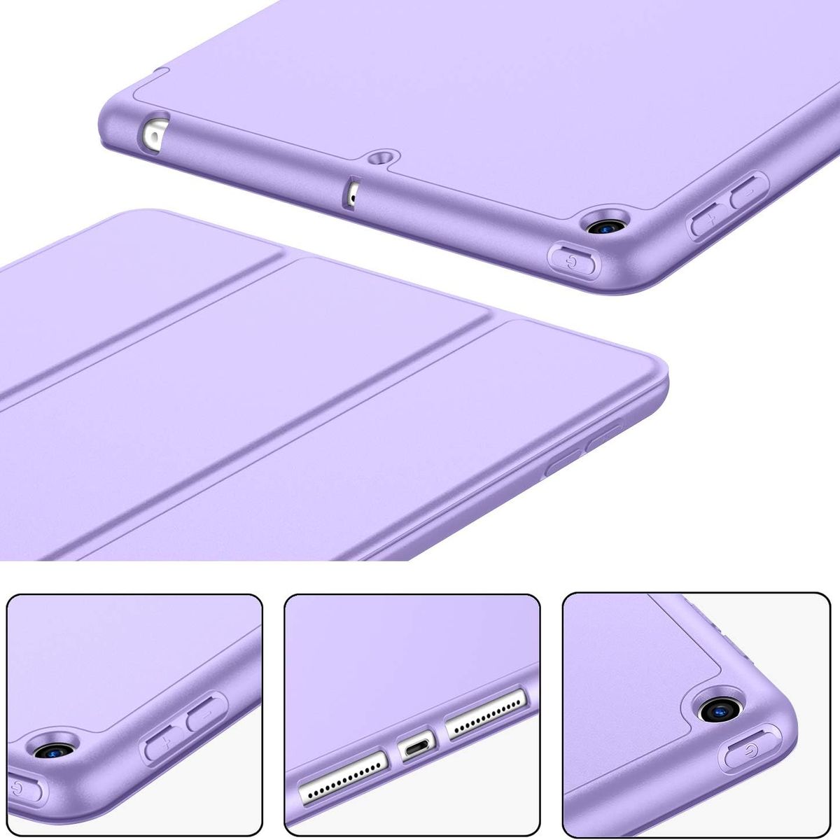 GENERICO - Funda Case para iPad 10.2 (7ma 8va y 9na Gen) con portapencil - LILA