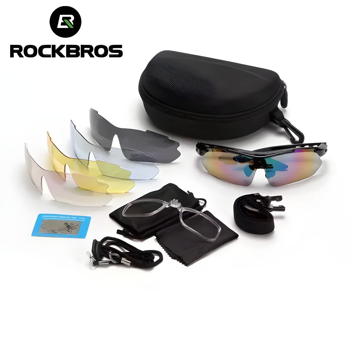 ROCKBROS - Gafas de sol polarizados uv400 c/  05 lentes itercambiables