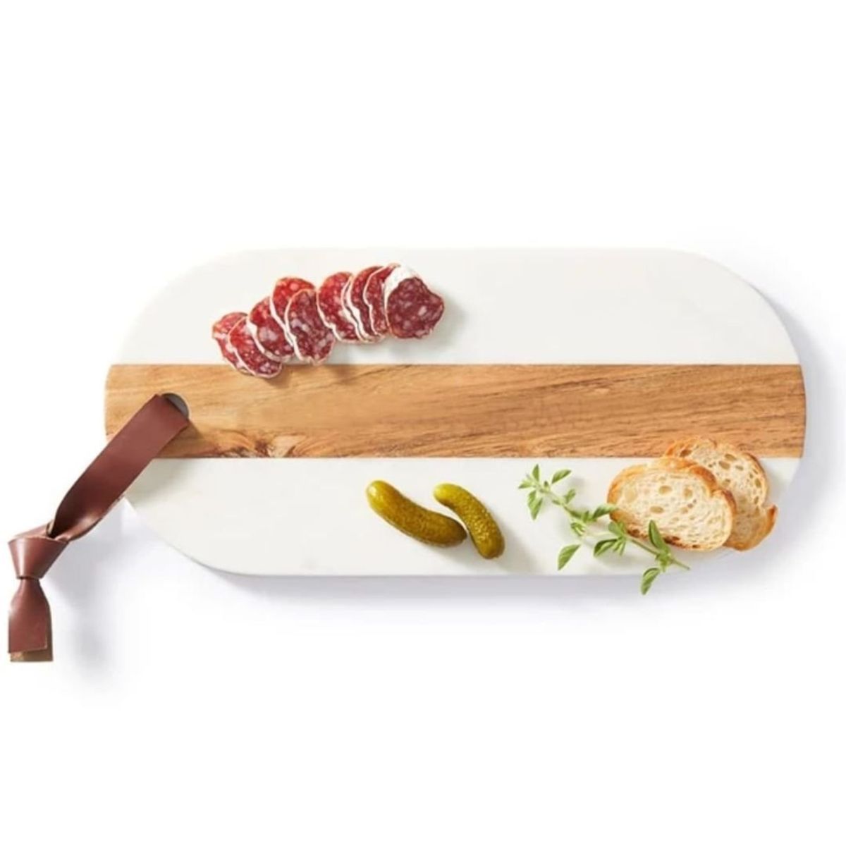 GENERICO - Tabla de Quesos & Charcuteria Bandeja Atelier en Mármol Blanco