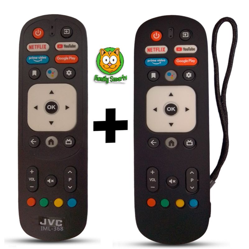 UNIVERSAL - Control Remoto para Jvc Smart Tv RM-C3287 + Funda Silicona Negra